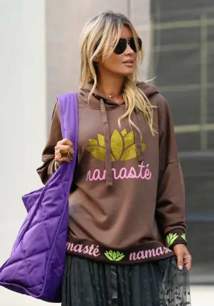 Hoodie Namaste strass
