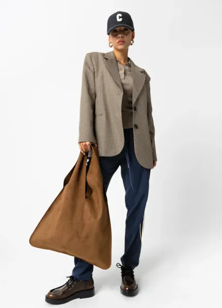 OVERSIZED CHECK BLAZER